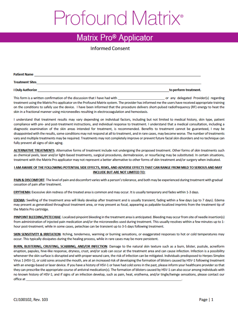 Matrix informed consent image